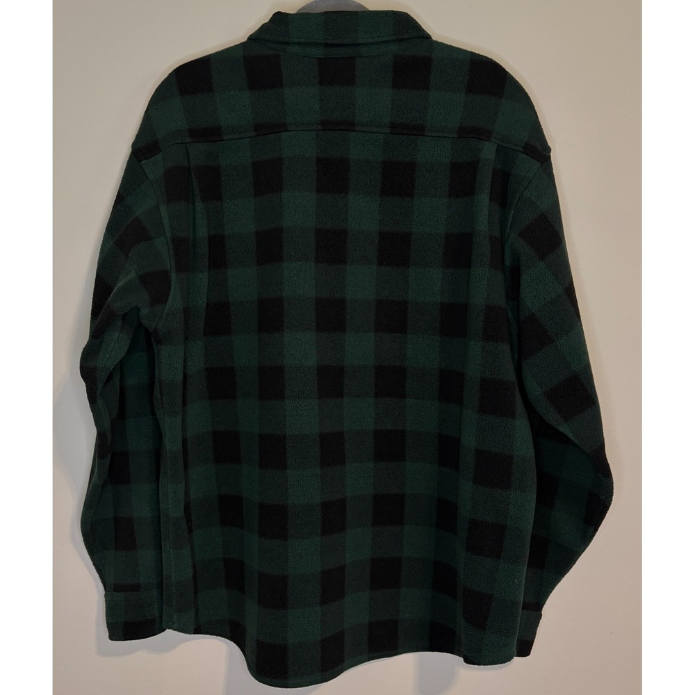 Vintage Gap Men's Green Black Plaid Quarter 1/4 Zip 90s Pull Over Medium Fleece - Picture 5 of 7